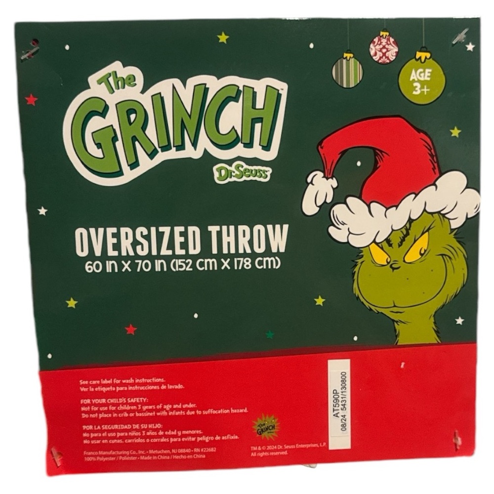 Grinch Christmas Blanket - Picture 4 of 4